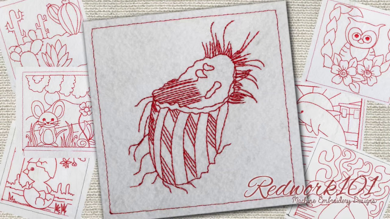 Scale Insect | Redwork Embroidery Designs - YouTube