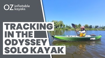How does the Jaspara Odyssey Solo Inflatable Kayak Track?