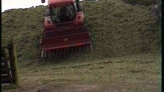 Tractor Buckrake at silage
