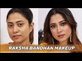 Easy glam raksha bandhan makeup tutorial  barsha patra affordablemakeup beginners makeuptutorial