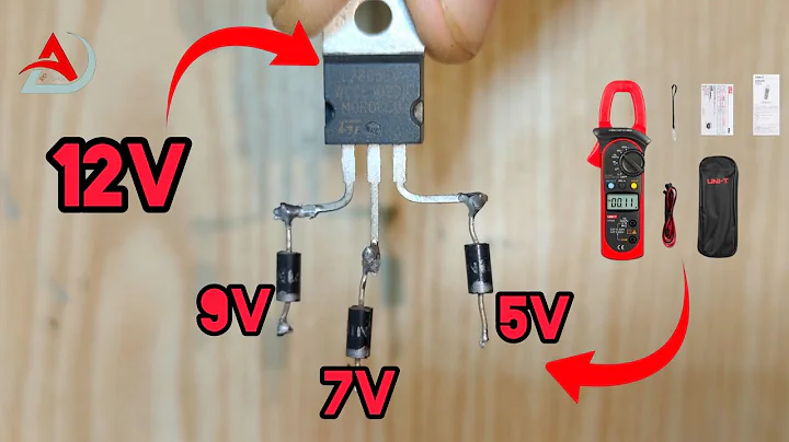 7805 Voltage Regulator Circuit |12v to 9v 8v 7v 6v 5v converter |7805 IC