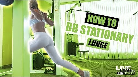 How To Do A BARBELL STATIONARY LUNGE | Exercise Demonstration Video and Guide