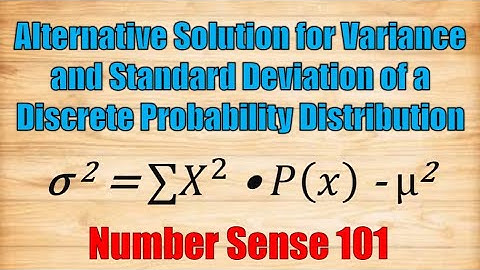 Alternative Solution for the Variance and Standard Deviation of Discrete Probability Distribution