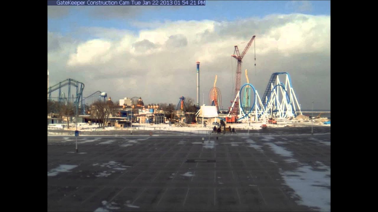 Cedar Point 2013: GateKeeper Construction Time Lapse Final - 16x - Angle 1