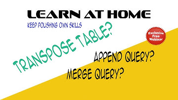 Power BI Desktop Query | Append Vs. Merge Query | Group By | Transpose Table | Tutorial in Hindi