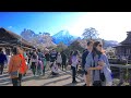 【4K Japan Cherry blossoms】Walking in Japanese countryside "Oshino Hakkai" village.