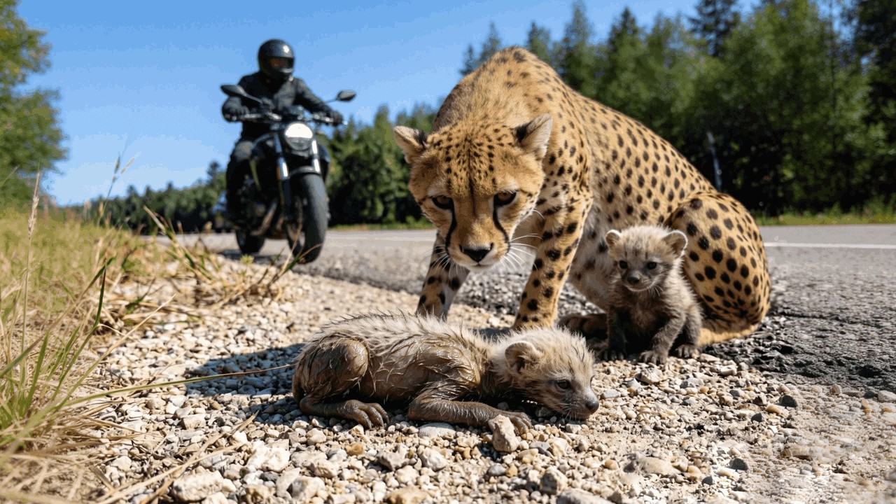 A Mother Cheetah Watched Her Newborn Cub Struggling—What She Did Next Was Heartbreaking