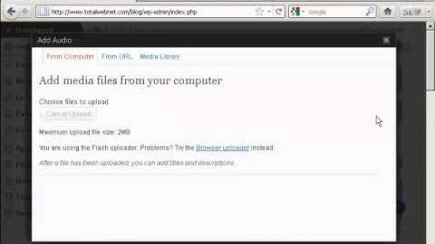 Wordpress Tutorial Video #17 - How to Insert Audio or MP3 Files