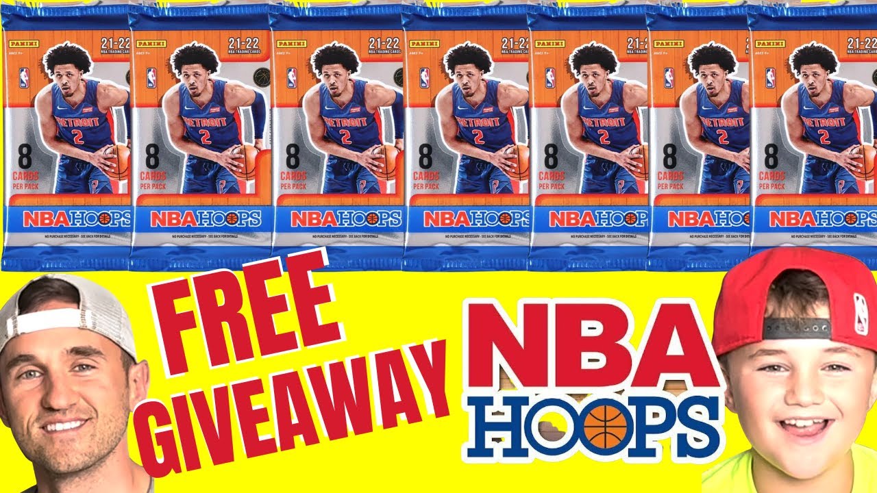 Panini NBA Hoops Basketball Blaster Box Card Pack Opening. Free card