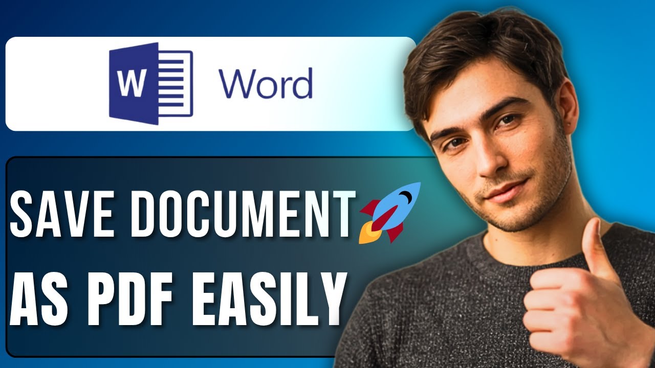 How to Save a Word Document as a PDF | Step By Step - YouTube