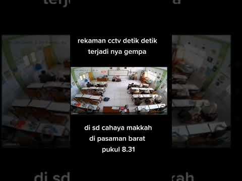 Rekaman CCTV Detik-detik Terjadinya Gempa Saat Siswa SD Sedang Belajar Di Sumatera Barat