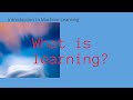 Introduction to Machine Learning IML1: What is learning?