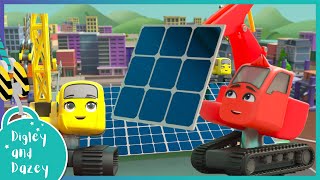 💡 Solar Power to the Rescue 🚜 | Digley and Dazey | Kids Construction Truck Cartoons