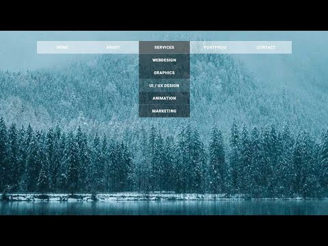 Transparent Dropdown Menu Hover Animation | CSS Animation Tutorial
