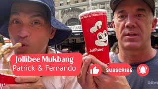Jollibee Mukbang in the Middle of Times Square Manhattan, New York