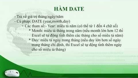 Chương 3 bài 7  Các hàm nâng cao trong bảng tính MS Excel