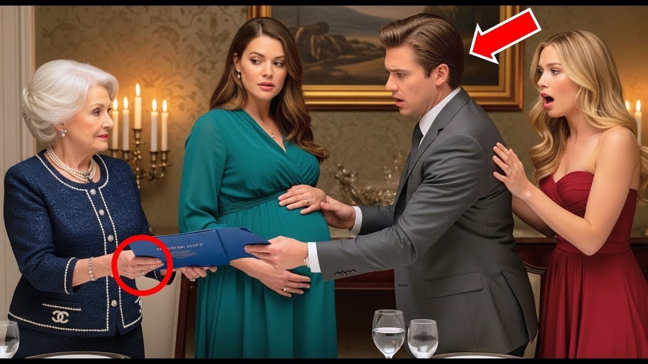 Ele convidou sua amante para jantar na mansão—então sua mãe deu a escritura para sua esposa grávida