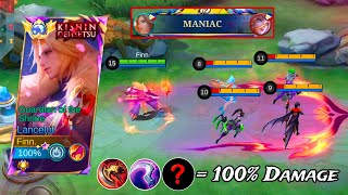 100% LANCELOT DAMAGE BUILDS (EASY MANIAC) | MOBILE LEGENDS | FINN PLAYS screenshot 2