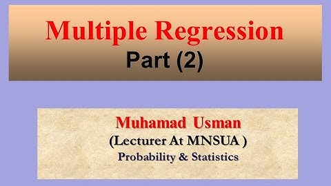 Lecture 15 on Multiple Linear Regression Analysis  | Inference on Regression Analysis| Part 2 |