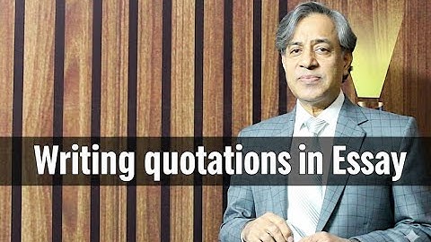 Sir Mazhar explains how to write quotations in the essay paper of the competitive exam.