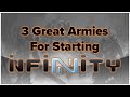 3 great armies for starting infinity the game and 3 challenging ones