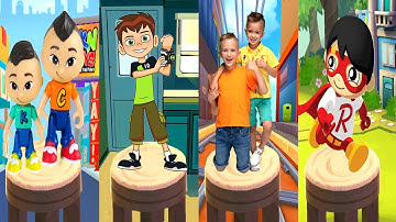 Ben 10 Up To Speed VS CKN Toys Car Hero Run VS Tag with Ryan VS Vlad & Niki Run All Characters