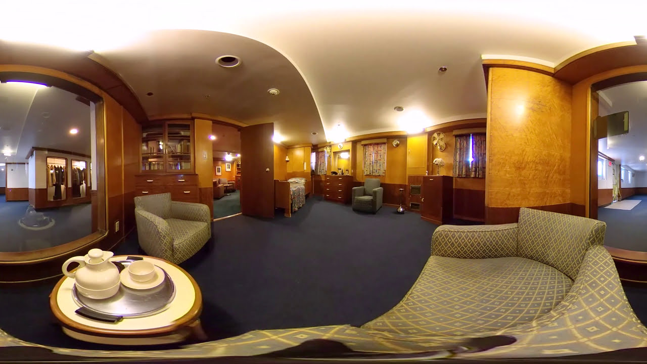 Rms Queen Mary Captain S Quarters Engine Room And More 360 Video