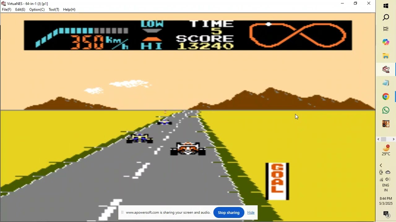 F1 Race NES Gameplay 3rd May 2025