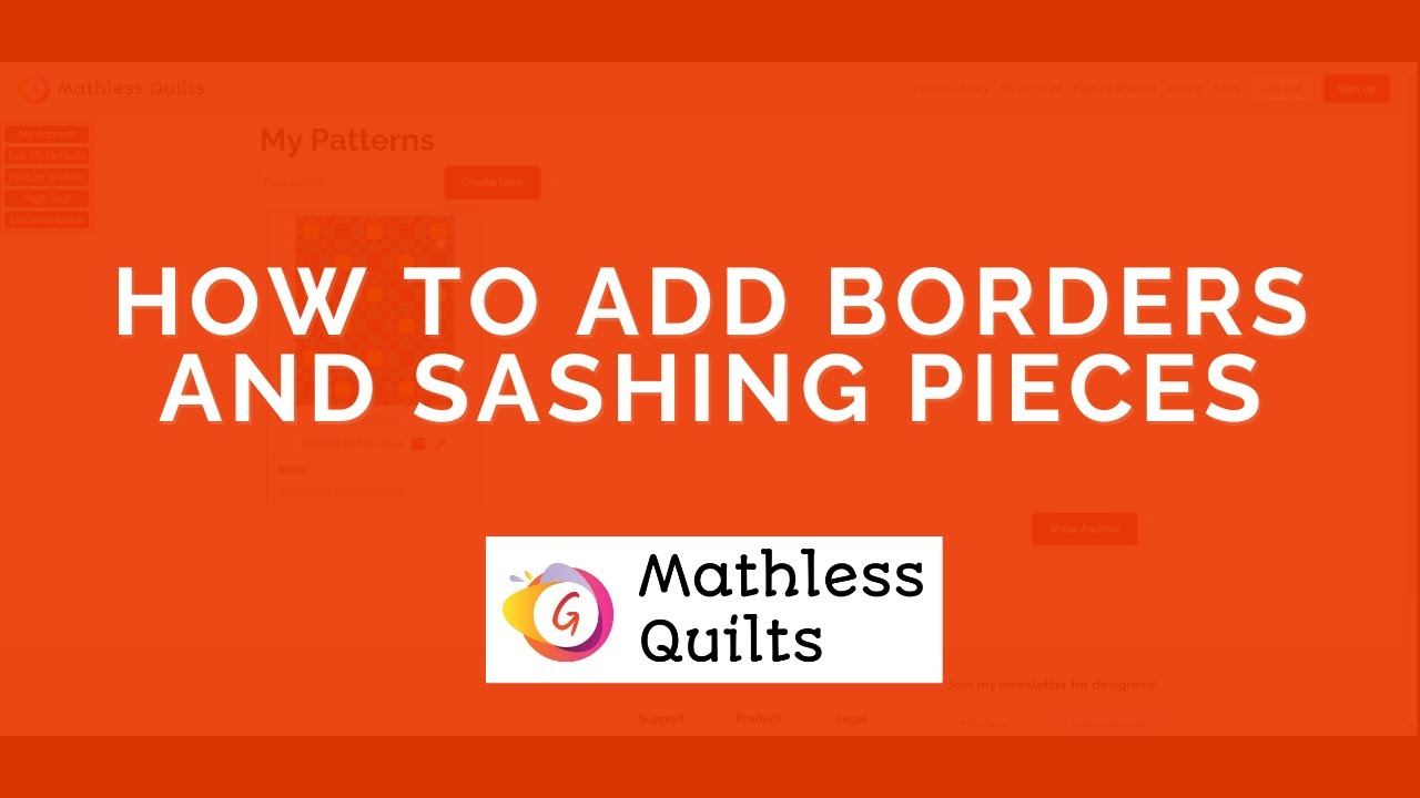 How to add borders and sashing pieces in Mathless Quilts