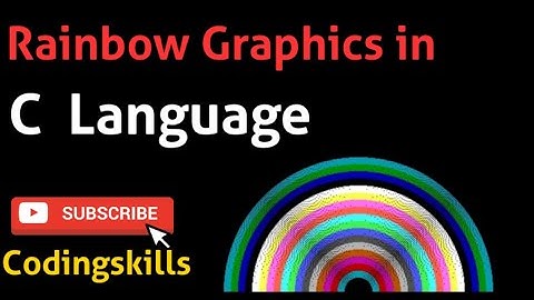 C program to make rainbow in graphics | #rainbow #graphics #c | how to make rainbow in c++ #graphics