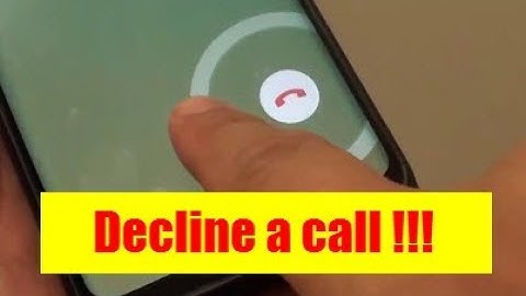 Samsung Galaxy S9 / S9+:  How to Decline an Incoming Call