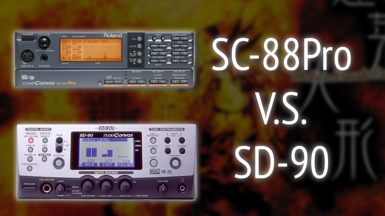 Roland SC-88Pro V.S. Edirol SD-90 comparison - YouTube
