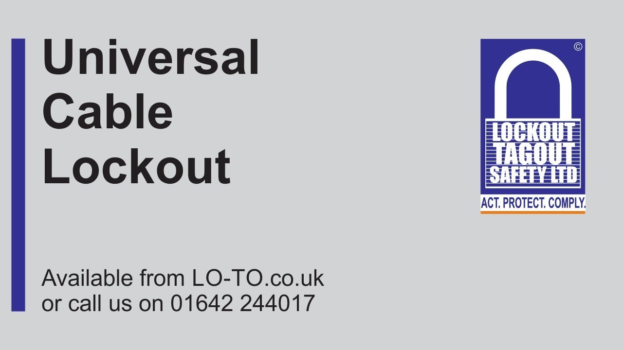 Universal Cable Lockout Device | Lockout Tagout Safety Ltd - YouTube