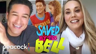 Mario Lopez and Elizabeth Berkley Lauren React to Saved By The Bell Clips on Peacock