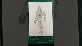 SKETCHING A CARTOON SHOCKER A SPIDER-MAN VILLAIN #shorts | DROIDMONKEY