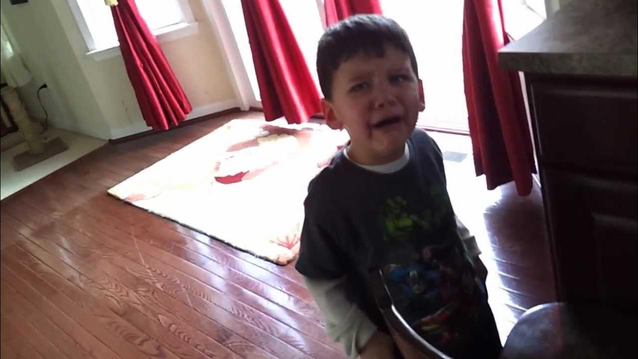 3 year old meltdown after he can't get superpowers YouTube