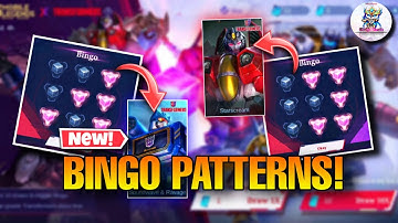 Transformers Bingo Patterns Part 2 | Mlbb x Transformers Batch 2 Draw 2022
