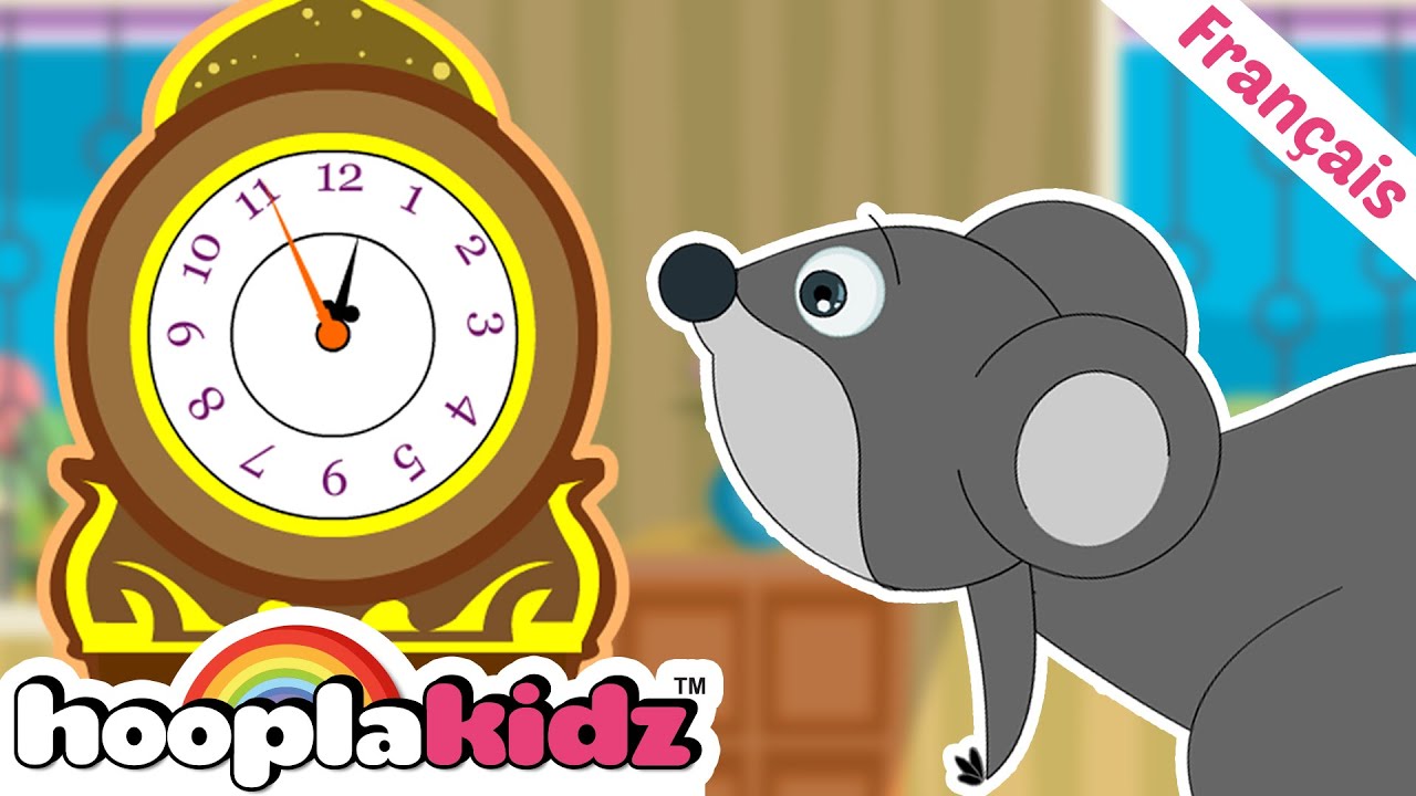 ⁣Hickory Dickory Dock | rime drôle de petite souris pour les enfants | HooplaKidz Français