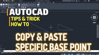 AutoCAD How To Copy Paste Specific Base Point Tutorial