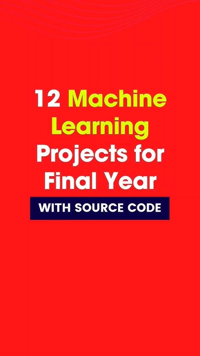 12 Machine Learning Project ideas for Final Year CSE Students! - YouTube