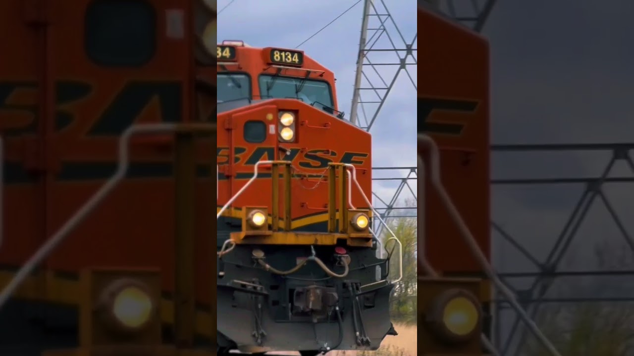 BNSF Freight Train Rumbling Through Plainfield