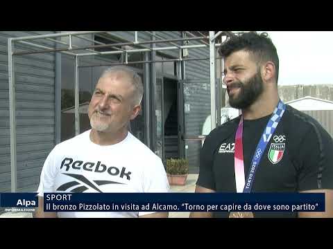 Il campione olimpico Nino Pizzolato, ospite ad Alcamo. Ricevuto dal delegato provinciale FIPE