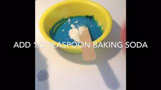 Making slime with contact lens solution