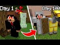 قضيت 100 يوم بدون هيل في ماين كرافت هاردكور