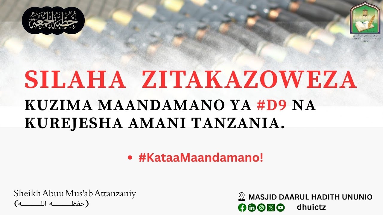 NI WAJIBU KUTUMIA SILAHA HIZI ILI KUIREJESHA AMANI KATIKA NCHI YETU, HAKUNA MAANDAMANO YA AMANI! 