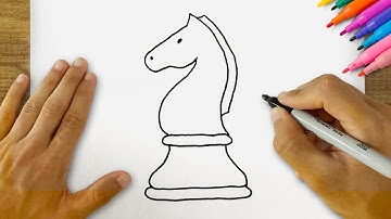 How to Draw a Chess Knight? Easy Step-by-Step Chess Horse Drawing