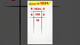 Octal of 1024 / Decimal to Octal conversion / 1024 ki Octal  #publicmaths  #shorts #decimaltooctal Net Worth