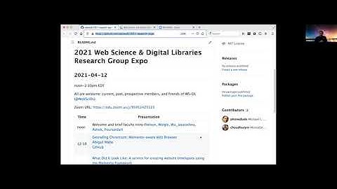 2021 Research Expo -- Web Science and Digital Libraries Research Group