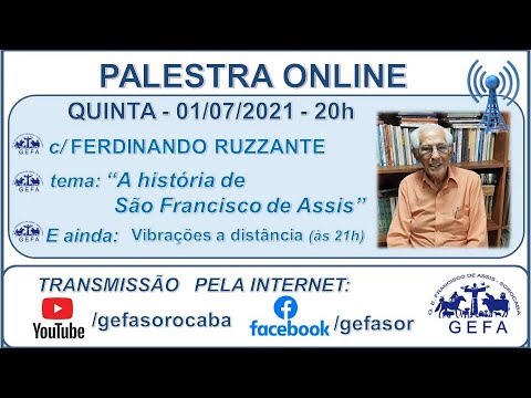 Assista: Palestra Online - c/ FERDINANDO RUZZANTE (01/07/2021)