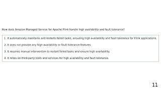 Amazon Managed Service for Apache Flink - Quiz